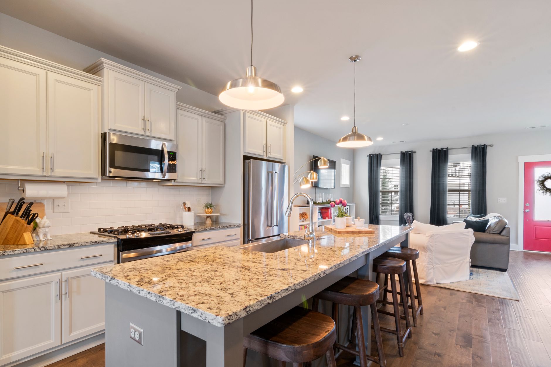 Modern luxury kitchen marble island kitchen counter